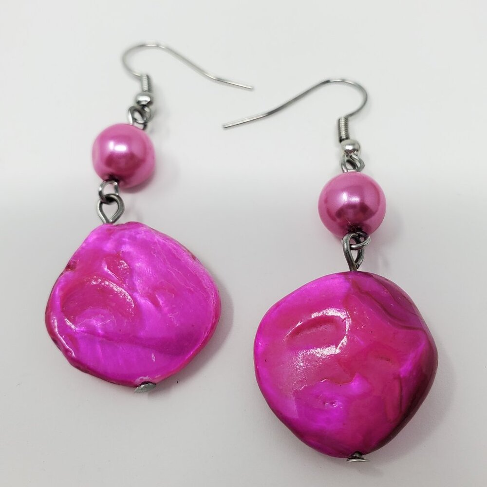 Pink Dangle Earrings
